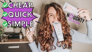 Super Simple Budget Friendly One Brand Washday using Noughty // Do they work on wavy hair though?
