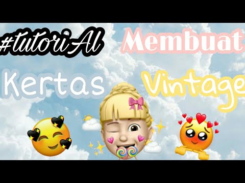 Tutorial Membuat Kertas Vintage Dari Cat Air || Aliyah Mufidah