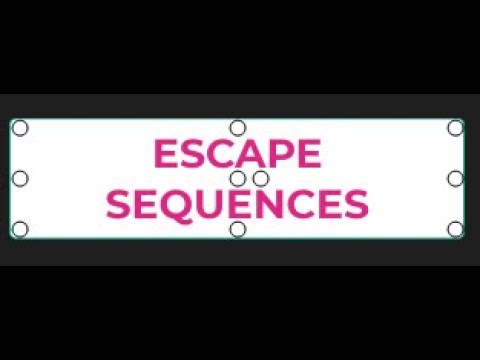 Python Escape Sequences Python Tutorial 2