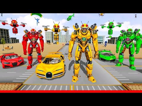 Bee Robot Car Transformation Game - Multi Robot Transformation - Android Gameplay HD
