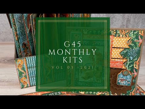 G45 Monthly Kits Vol 03 2021 - Hinge Accordion Album, DIY Treasure Box, and Steampunk Card Set