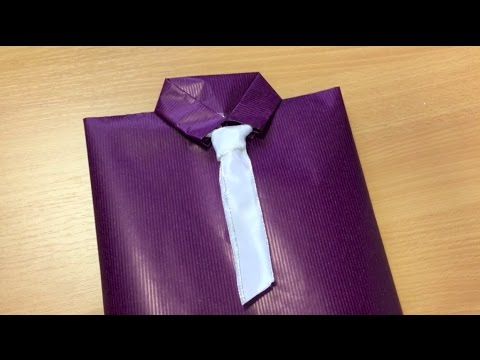 Kreatív ajándék csomagolás - ing forma