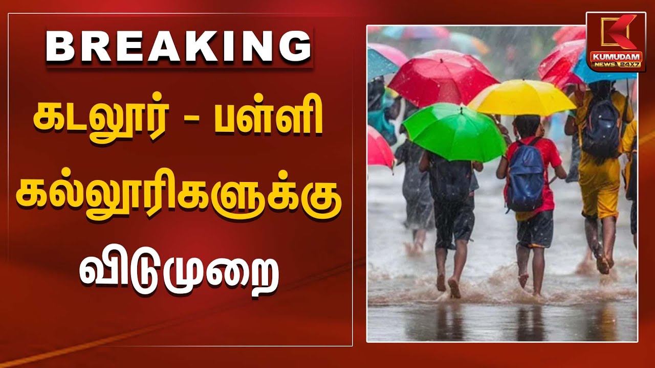 கடலூர் - பள்ளி, கல்லூரிகளுக்கு விடுமுறை | Rain Alert