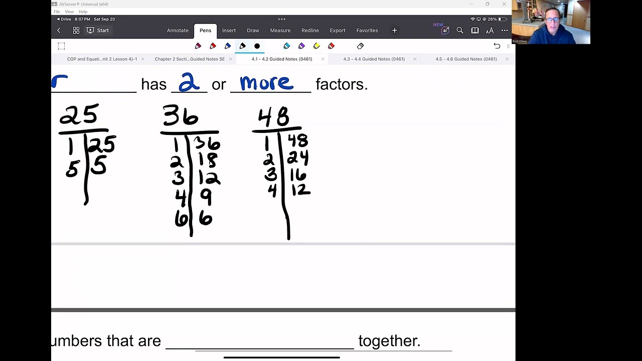 Chapter 4, Section 1 Guided Notes (Math 0461) Pre-Algebra