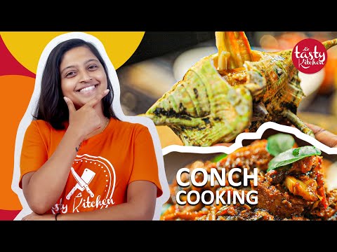 Cooking Conch Meat Recipe | Conch Seafood Curry | How to Get a Conch Out of It's Shell