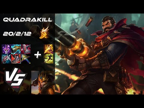 JUNGLE Graves vs Jarvan IV [QUADRAKILL] - NA Grandmaster Patch 25.23