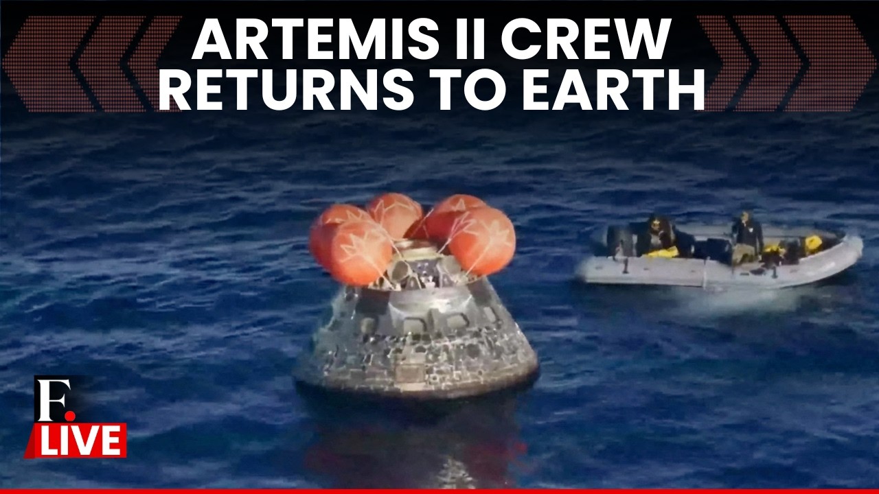ARTEMIS II SPLASHDOWN LIVE: Orion Spacecraft Returns to Earth After Historic MOON MISSION