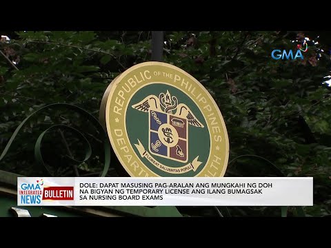 DOLE: Dapat masusing pag-aralan ang mungkahi ng DOH na bigyan… GMA Integrated News Bulletin