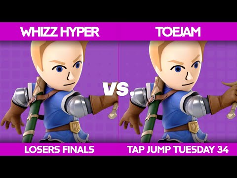 Tap Jump Tuesday 34 - whizz hyper (Mii Swordfighter) vs ToeJam (Mii Swordfighter) - Losers Finals