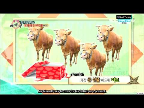 [ENG SUB] 130531 MBLAQ Mir #7 @ Weekly Idol Chart (Idols Showing Filial Piety Through Gifts)