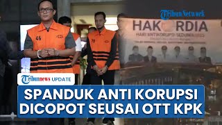 Spanduk Hakordia di Rumah Dinas Bupati Lampung Tengah Dicopot seusai OTT KPK yang Menjerat Ardito