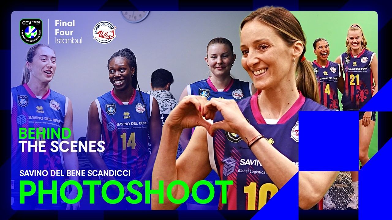 Behind the Scenes | Savino Del Bene SCANDICCI Team Photoshoot 💙🤍 | Final Four Istanbul 2026
