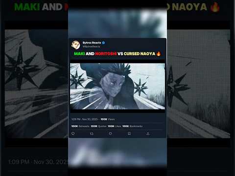 Maki And Noritoshi Vs Cursed Naoya In Season 3 🔥🎞 #jujutsukaisen #anime #animeedit #jjk ##jjks3