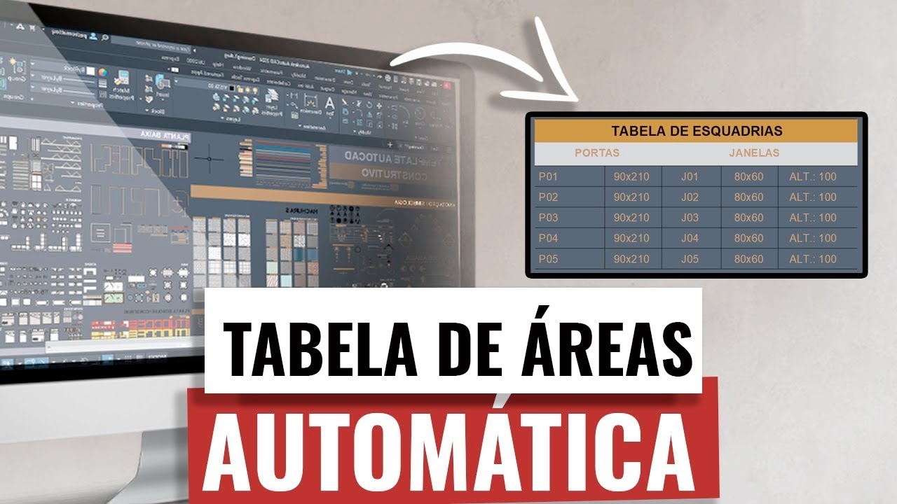 TABELA AUTOMÁTICA no AutoCAD I Template AutoCAD