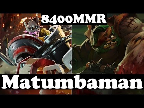 Matumbaman 8400 MMR Plays Timbersaw And Pudge - Ranked Match Gameplay - Dota 2