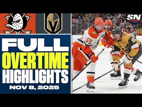 Anaheim Ducks at Vegas Golden Knights | FULL Overtime Highlights - November 8, 2025