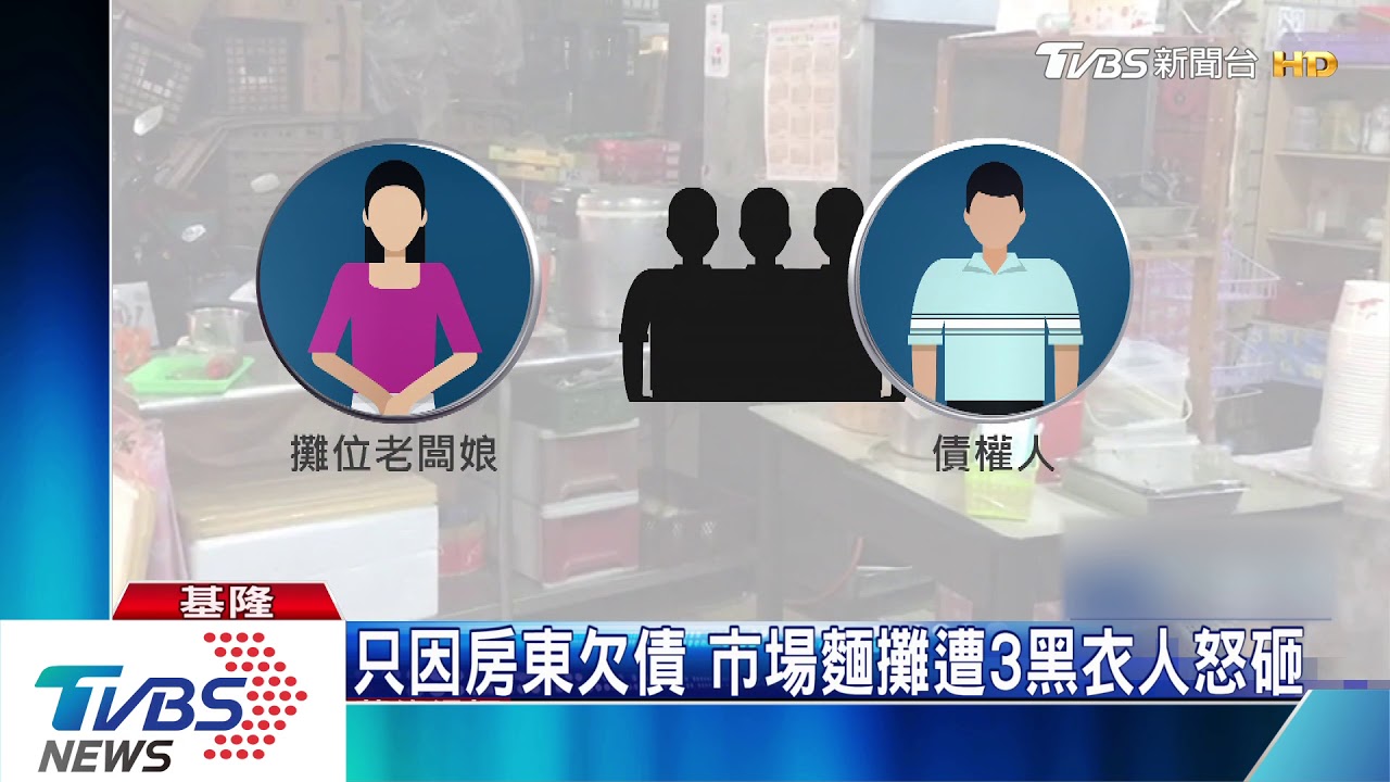 房東欠債60萬 怒砸麵攤洩憤3嫌犯落網