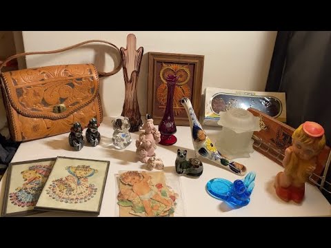 **Vintage LIVE SALE** Fairy Lamp, Mexican Pottery, String Art, Rubber Squeaky Toy, Poodles, & More