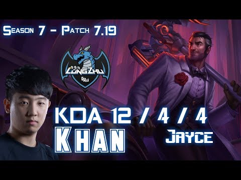 LZ Khan JAYCE vs FIORA Top - Patch 7.19 KR Ranked