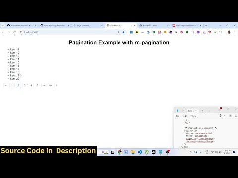 Build a React.js rc-pagination Library to Implement Pagination of Data With Controls in JSX