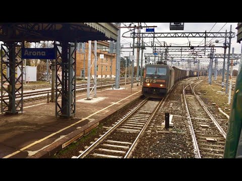 Veloce transito merci nella stazione di Arona dell’impresa ferroviaria GTS Rail