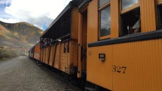 preview picture of video 'Durango & Silverton Narrow Gauge Train Departs Silverton for Durango'