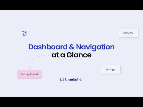 Dashboard Navigation Explained Timebutler Tutorial
