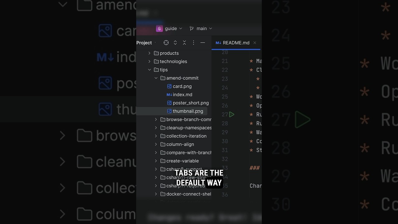 Have you tried using tabs? 👀#programmingtips #codingtips #jetbrains #productivity #coding