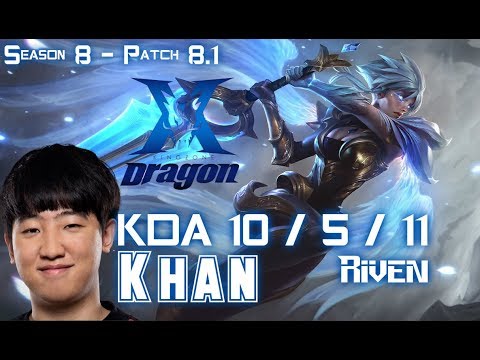 KZ Khan RIVEN vs JAX Top - Patch 8.1 KR Ranked