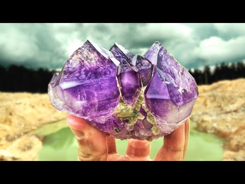 STRAORDINARIO scavo di cristalli di ametista nella miniera di Jackson's Crossroads | Caccia a gem...