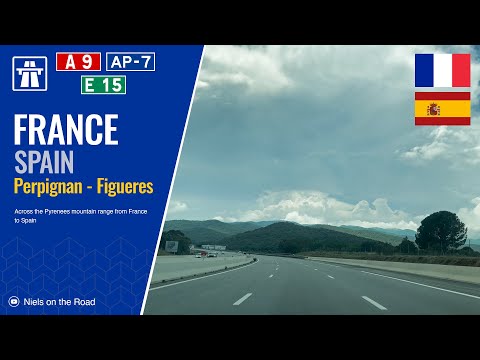 Driving in France & Spain: Autoroute A9 E15 & AP-7 from Perpignan to Figueres