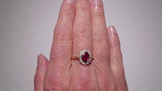 A vintage 1990s Ruby and Diamond Ring