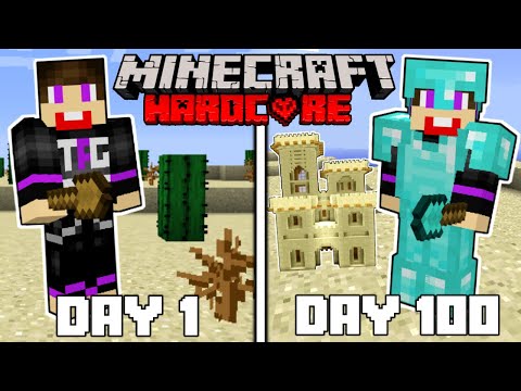 I Was STRANDED For 100 Days In A Minecraft Desert!
