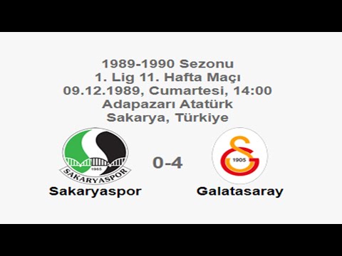 Sakaryaspor 0-4 Galatasaray 09.12.1989 - 1989-1990 Turkish 1st League Matchday 11
