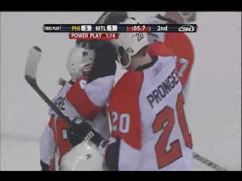 Danny Brieres scores again vs the Canadiens - 2-13-10