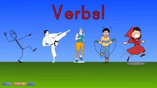 Verbs Spelling Chant For Kids (Vocabulary: throw, kick, jog, jump, hop)