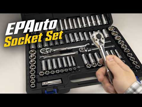 69 Piece 1/4” & 3/8” Drive Socket Set with Chrome Pear Head Ratchets by EPAuto Unboxing