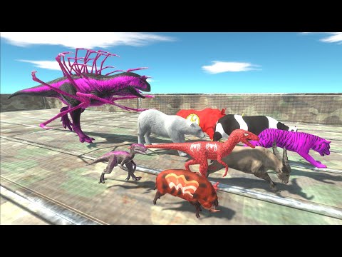 Escape from PINK CARNOTAURUS ALIEN - Animal Revolt Battle Simulator
