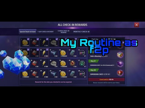 My daily routine in marvel future fight as F2P!?💯 |MARVEL FUTURE FIGHT|