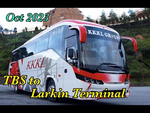 4 horas de viagem de ônibus de KL TBS para JB Larkin | outubro de 2023 Travel Vlog | de ônibus KKKL Ekspress