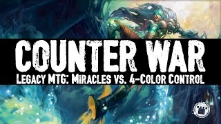 Legacy Magic: the Gathering - THE GAME - Miracles vs. 4 Color Control