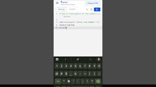 How to find Square in Python|#pythonprogramming #coding #learnwithsoumi #squareofanynumber #python