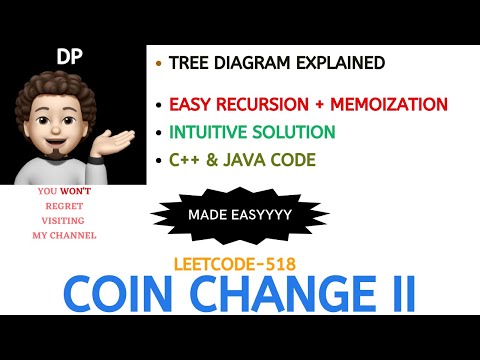Coin Change II | Made Super Easy | Recursion | Memoization | AMAZON | Leetcode-518