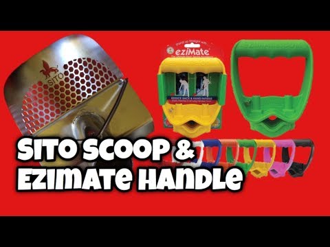 SITO Sand Scoop and EZIMATE Handle for Beach Metal Detecting
