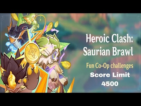 Genshin Impact Luna III | Heroic Clash: Saurian Brawl Event | Score Limit 4500 | Co-Op Gameplay