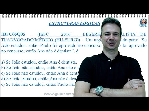 IBFC05NSQ05 - IBFC - 2016 - EBSERH - HU-FURG - REGRAS DE INFERÊNCIA