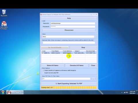 Yahoo! Mail Export To Multiple PDF Files Software