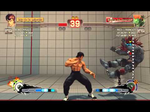 USF4: Fei Long (BCW DR Ray) vs Blanka (RED Ranger)
