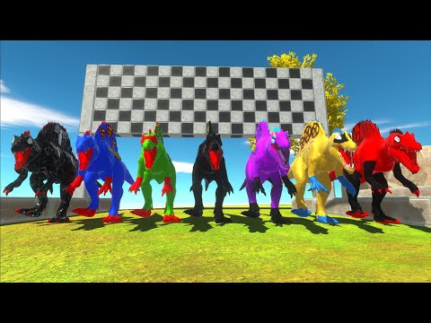 Superman vs Venom Spinosaurus Death Run Speed Race Champions Hunting Found Jurassic world evolution