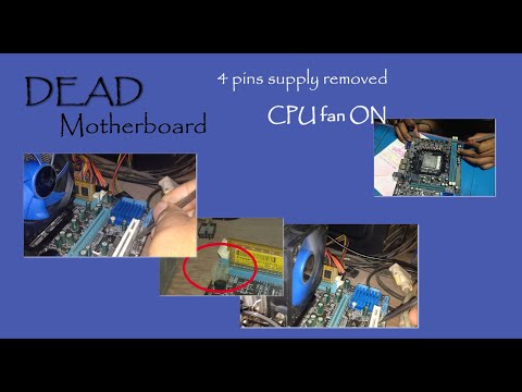 how to repair dead motherboard | 4 pins power supply remove, cpu fan on but no display | repaired |